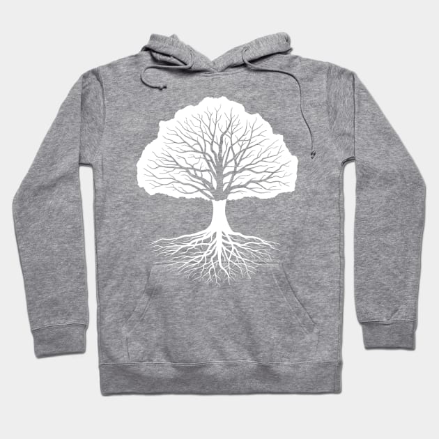 Living Oak White Hoodie by RudDesigns